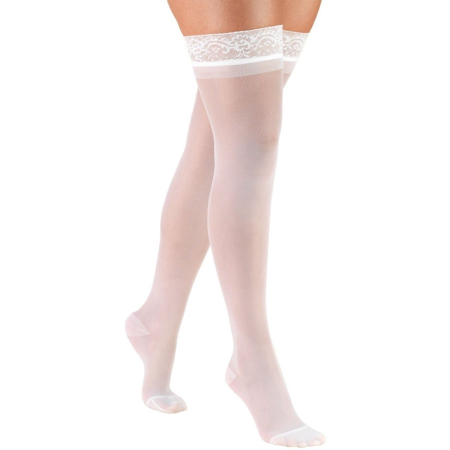 Truform Sheer Thigh High Support Stockings, 15-20 mmHg – One Stop  Compression Sox