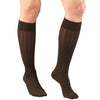 Truform Cable Pattern Women's Support Socks TorontoOrthotics S Brown 