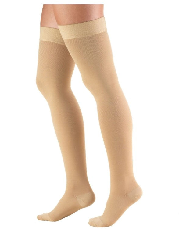 Truform Closed-Toe Unisex Compression Thigh-Highs, 20-30 mmHg