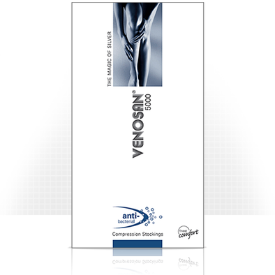 Venosan 5000 Series Compression Thigh-Highs 20-30 mmHg, Plain Silicone Top, Open-Toe