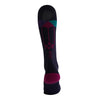 knee-high-compression-socks-purpleblue-purple-toe-heel-aqua-stripe-achi-plus-spiritink-one-stop-compression-sox