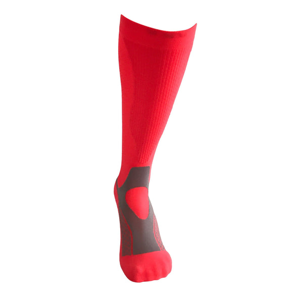 knee-high-compression-socks-orange-fluorescent--lightgrey-pattern-ankle-achi-vibetech-one-stop-compression-sox